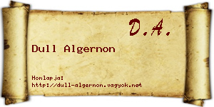 Dull Algernon névjegykártya